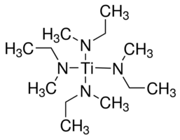 Tetrakis(ethylmethylamido)titanium(IV) - CAS:308103-54-0 - TEMATi, (EtMeN)4Ti, 32tanium Ethylmethylamide, 32tanium tetrakis(ethylmethylamide), Tetrakis(ethylmethylamino)titanium, Tetrakis(ethylmethylamido)titanium